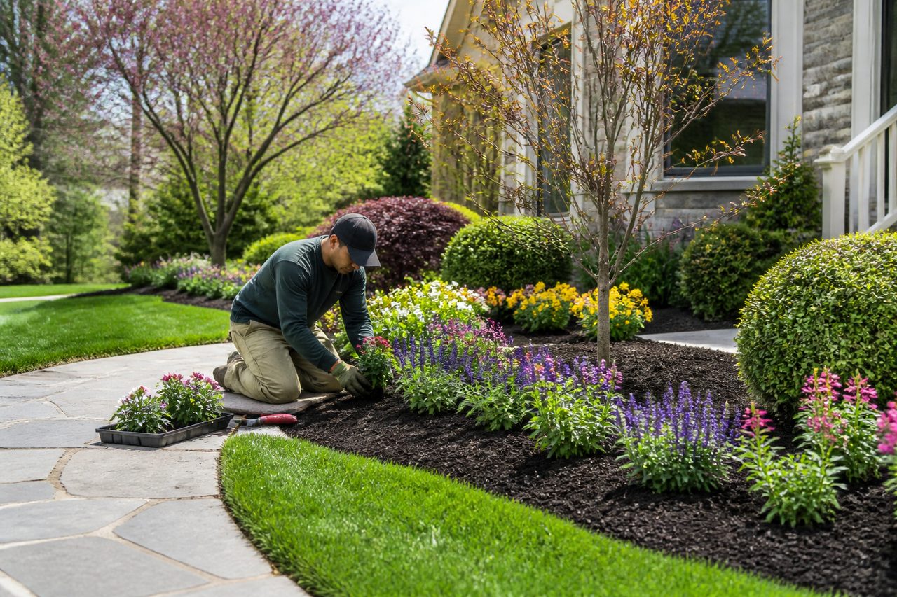 Seasonal Flower Installation & Flower-Bed Mulching